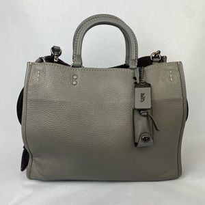 Coach Pebble Gray Leather Shoulder Bag